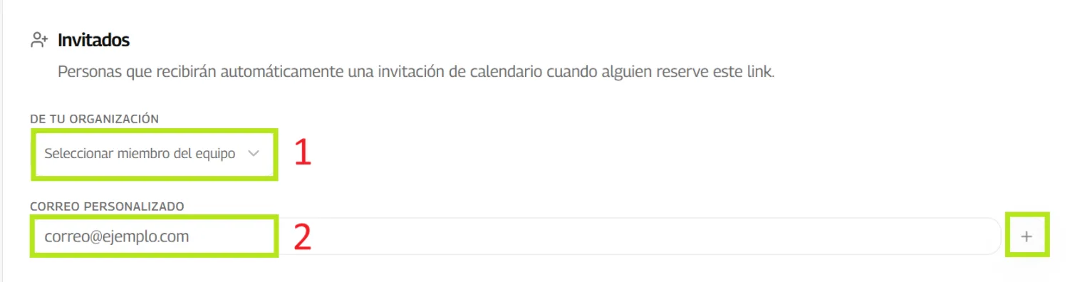 Sección de invitados